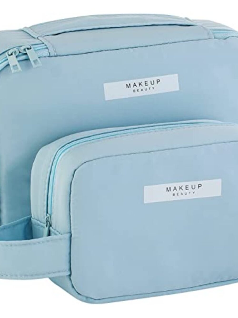 Waterproof Nylon Travel Makeup Bag Set 2-Piece Cosmetic Organizer